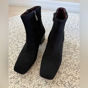 Franco Sarto Women’s Waxtona Elegant Black Suede Ankle Boots